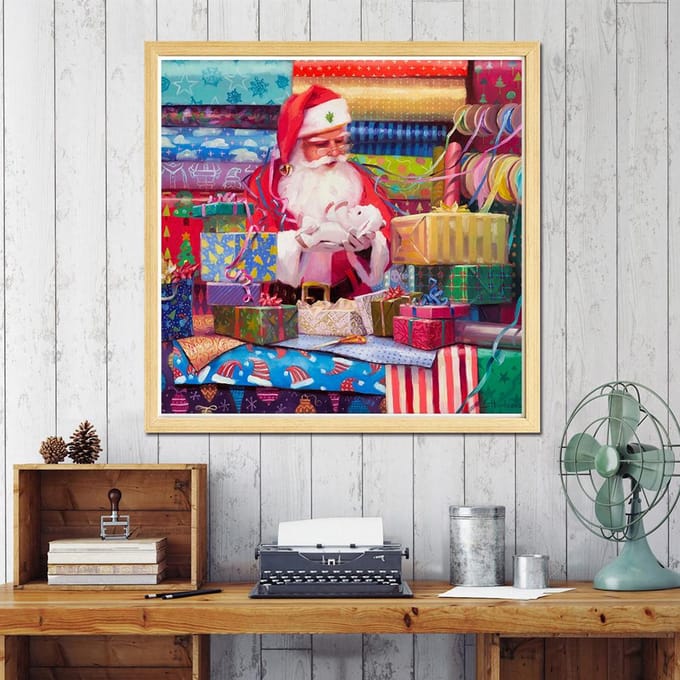 Peinture au Diamant 5D Perçage Complet Diamant Carré Broderie Image de Strass Art Mural Full Square 30x30CM blue
