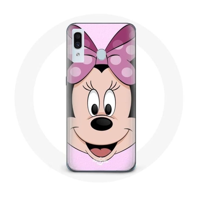 Coque pour Samsung Galaxy A20 Minnie Mouse Dessin animé rose