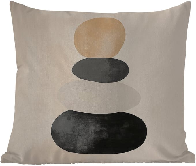 Buitenkussen - Japandi - Wabi sabi - Beige - 45x45 cm - Weerbestendig