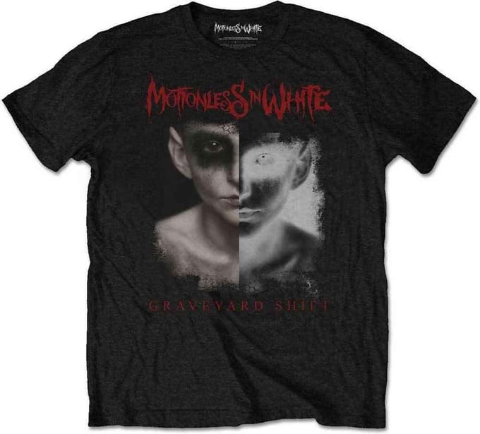 Motionless In White - Split Screen Heren T-shirt - M - Zwart