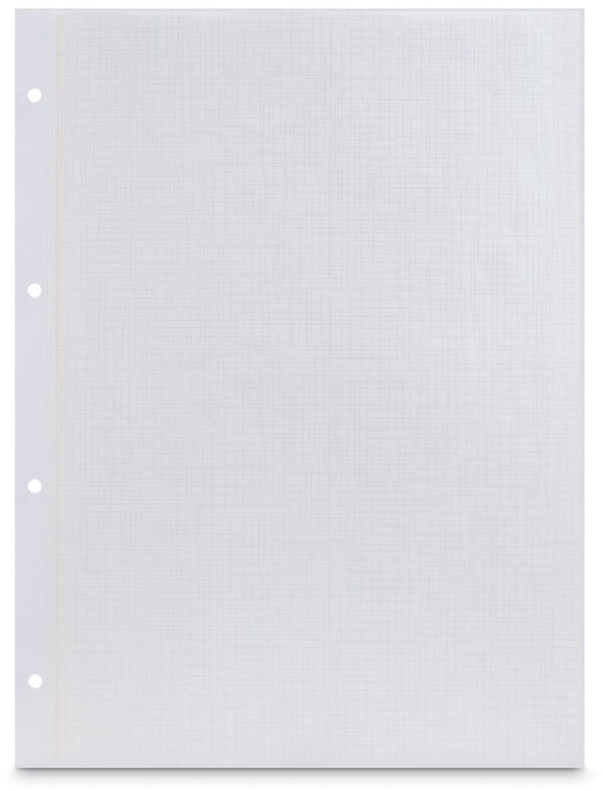 Fotokarton met glassine, 23,3 x 31 cm, geperforeerd, 25 vel, wit