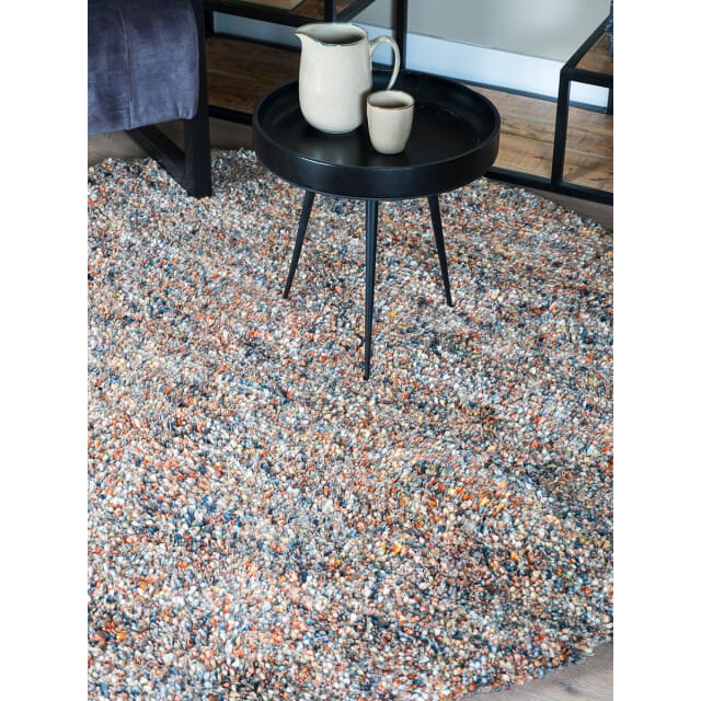 Vloerkleed Zumba Multicolor 501 Rond ø200 cm - Hoogpolig Wollen Design Vloerkleed