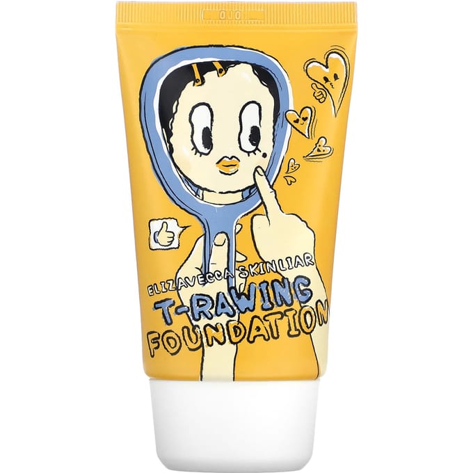 Elizavecca, Skin Liar, T-Rowing Foundation, Nee. 11, SPF 50+ PA+++, 50 ml (1,69 fl oz) yellow