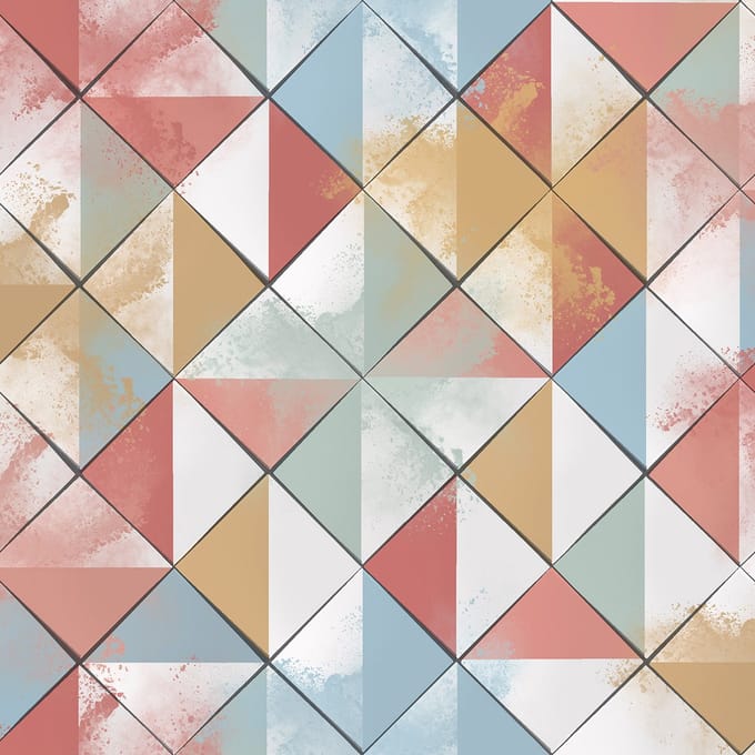 Dutch Wallcoverings - Pop- ruit roze/blauw - M467-10