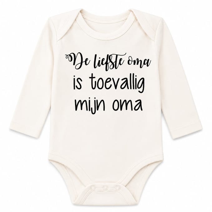 Romper liefste oma - Wit/Zwart - Maat 62/68