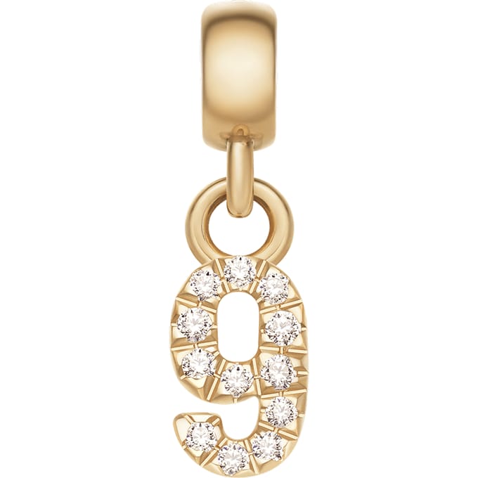 Daniel Wellington DW Charm Number 9 Gold