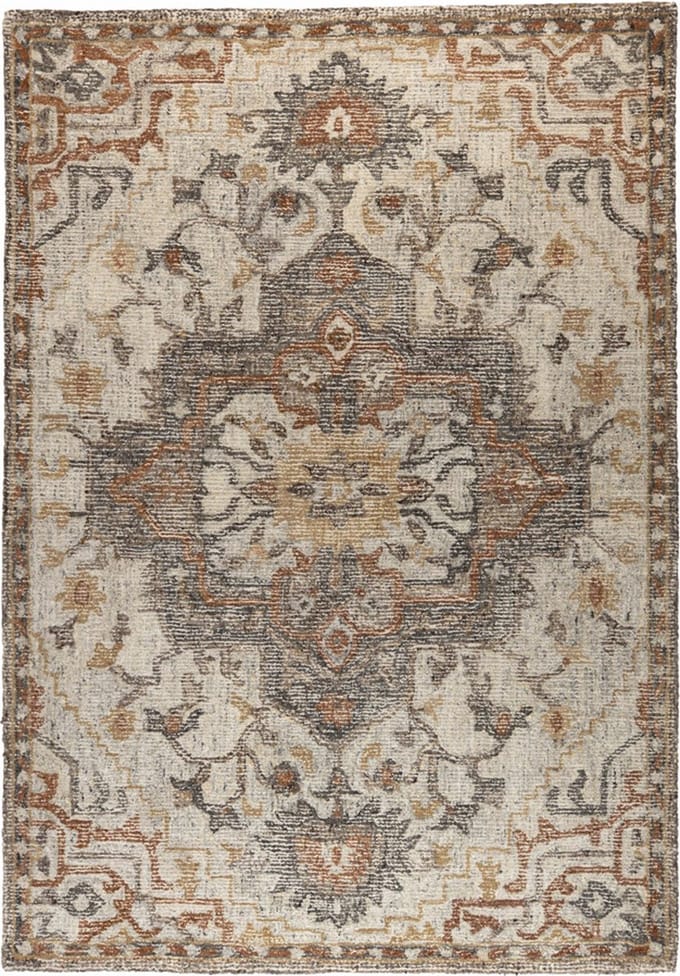 Dutchbone Amori Vloerkleed Grijs/Brick 160X230