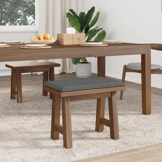 vidaXL - Bankkussen - Microvezel - Donkergrijs - Diepte - 35 - cm
