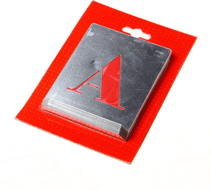 Sjabloon letters A t/m Z - 60mm