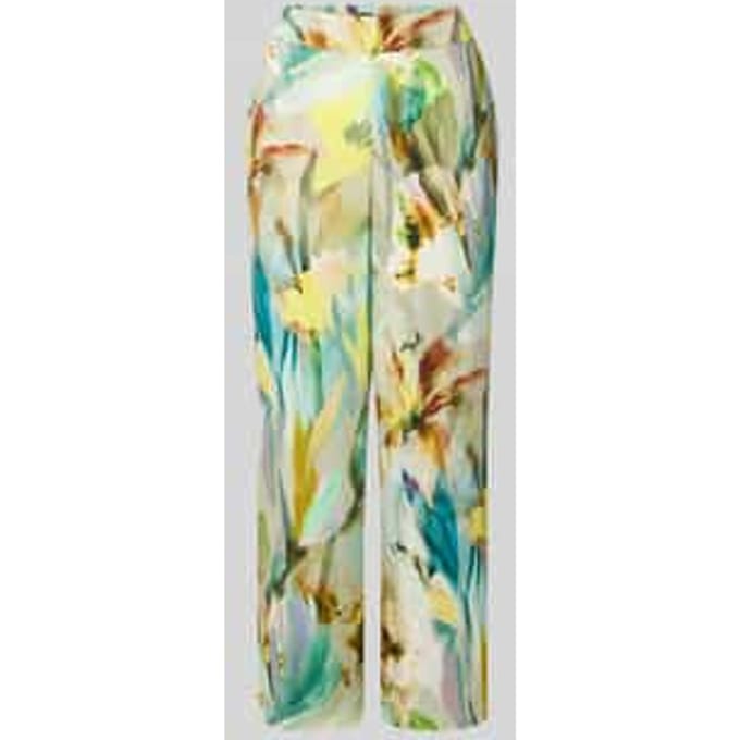 Stoffen broek van viscose in all-over look