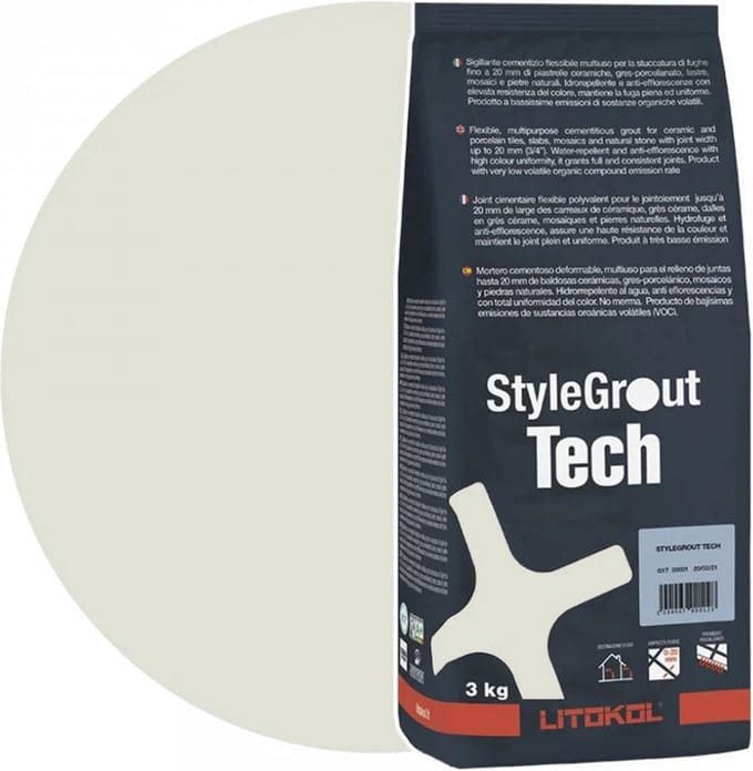 Litokol Stylegrout tech white-2 voeg 3 kg - Voegmiddel - Kleur Wit