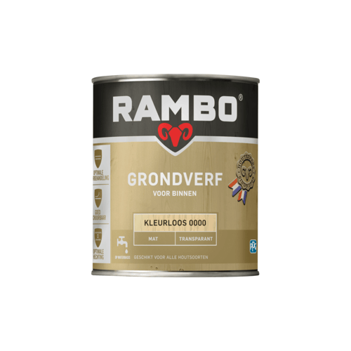 Rambo Grondverf Binnen Transparant Mat - Vochtregulerend - Optimale Dekking - Kleurloos - 0.25L