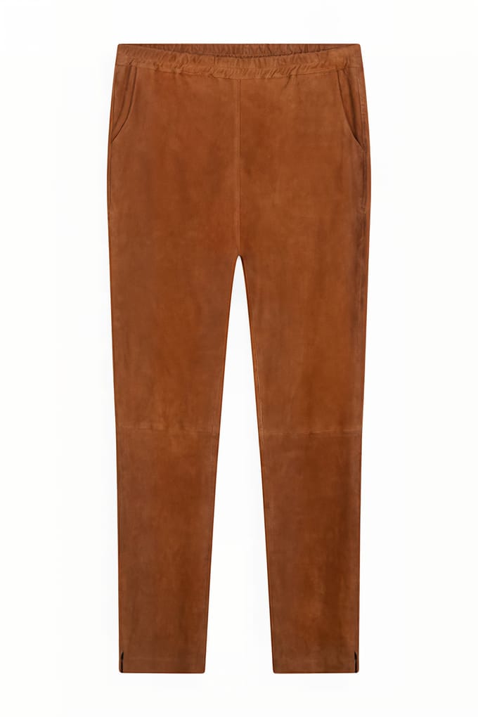 DNA Amsterdam Babbo Suede Cognac Größe: 34 | Lederhosen Outlet | Damen
