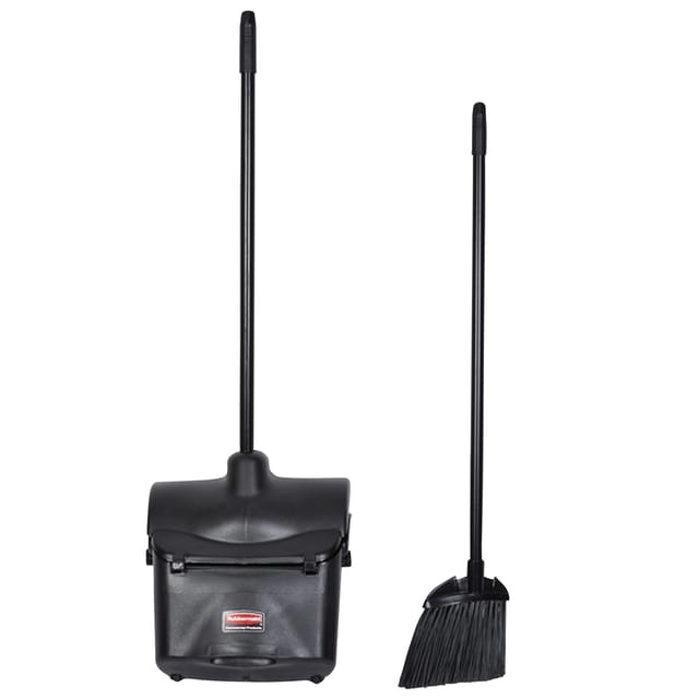 Rubbermaid Lobby Pro-bezem, met één hand te hanteren, met afgeschuinde borstelharen, L 190,5 x B 50,8 x H 889 mm, kunststof, zwart