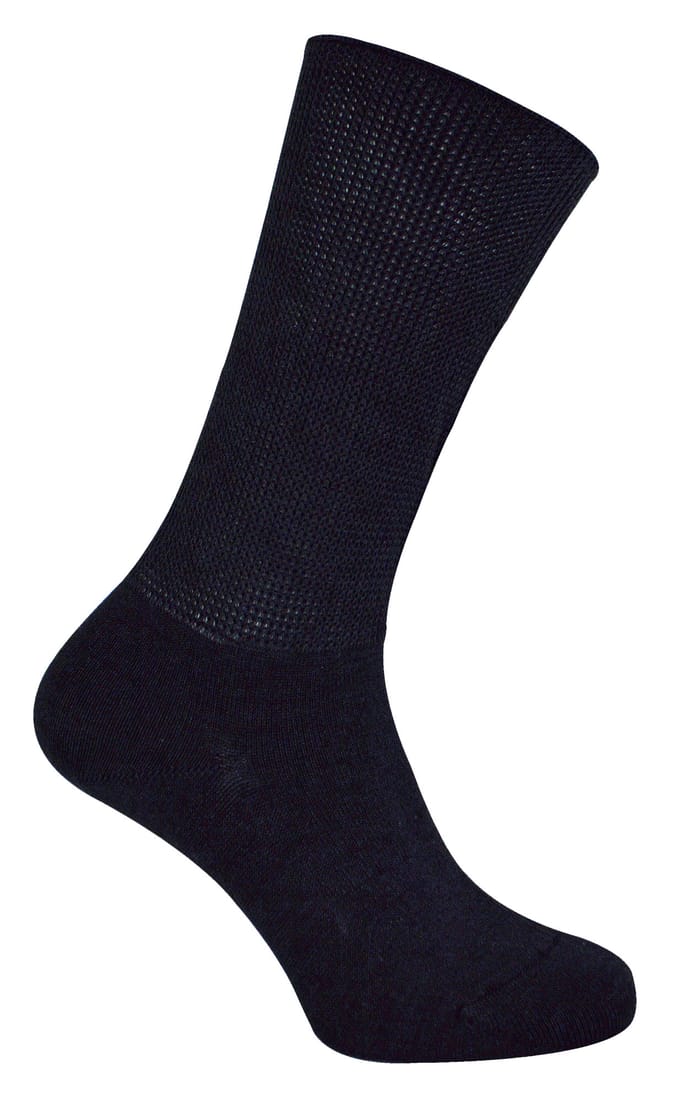 Dr.Socks - Extra brede bamboe oedeemsokken - Zwart