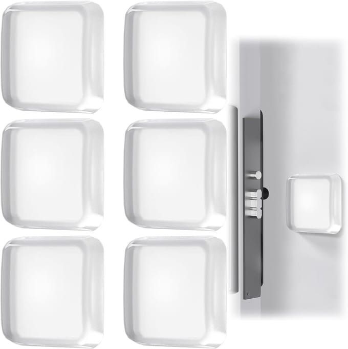 Famanu – Siliconen deurstopper set 6 stuks – 42 mm vierkant – zelfklevend & herbruikbaar – voor deur