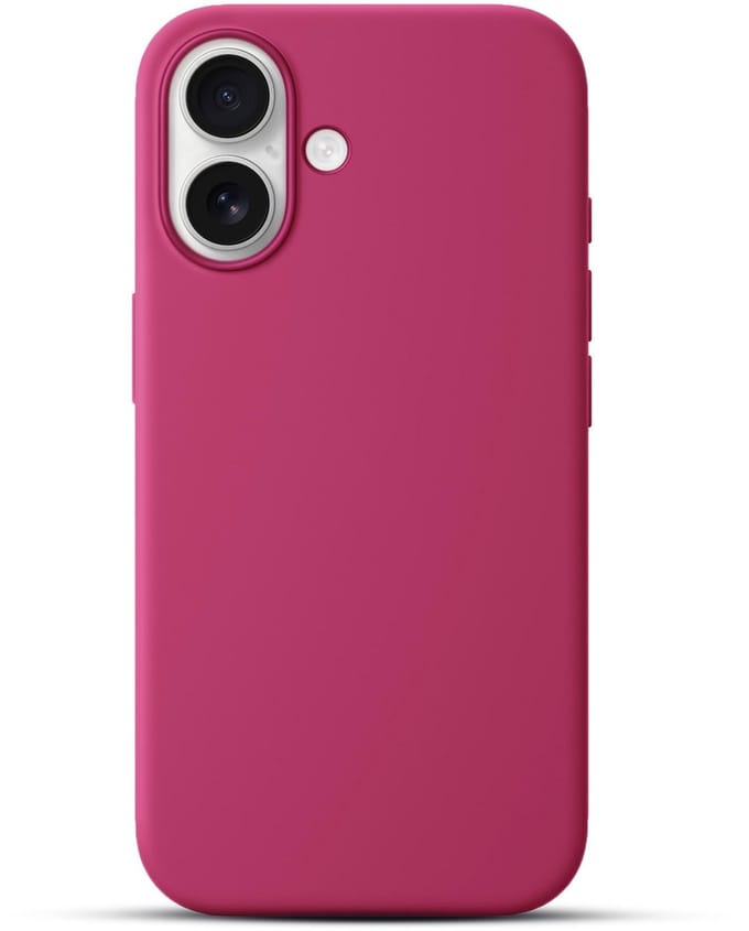Solidenz Roze Siliconen Case geschikt voor iPhone 16 Plus hoesje compatibel met MagSafe - Royal Fuchsia
