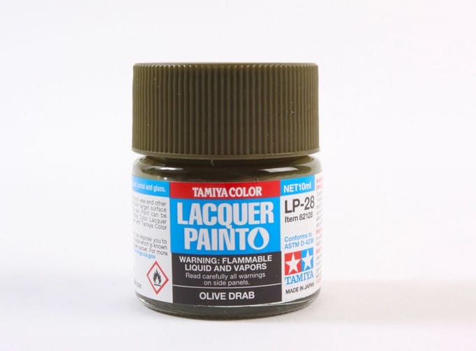 Tamiya Hobbyverf Enamel verf - LP-28 Olive Drab 1 - Matt - Lacquer Paint - Verf potje - 10 ml