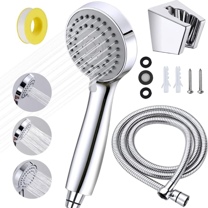 MRKK® Douchekop met Slang - Doucheset - Waterbesparend - Zilver