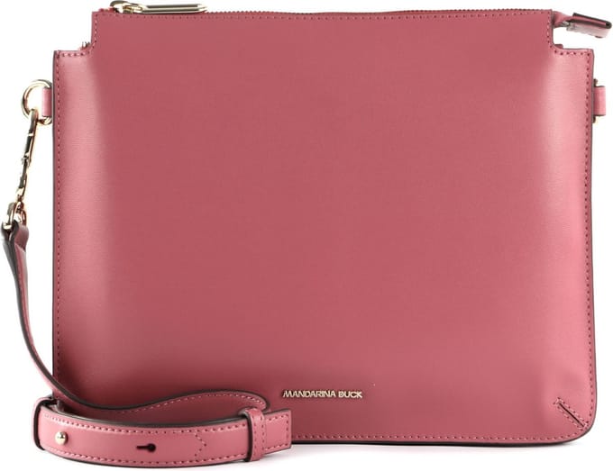 MANDARINA DUCK Leren Schoudertas Luna Crossover Blush Roze