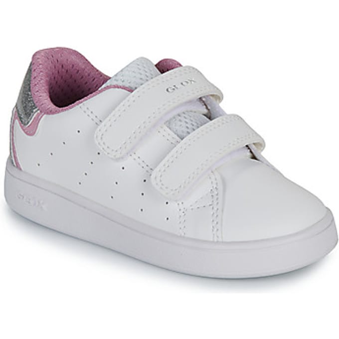 GEOX ECLYPER PEUTER Sneakers - WIT/ROZE - Maat 21