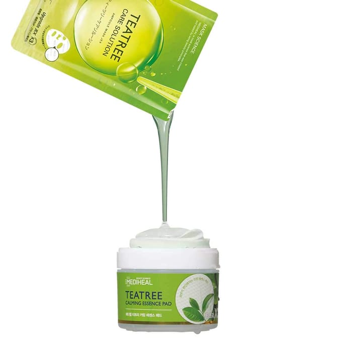 MEDIHEAL Essence Apaisante à l'Arbre à Thé 50 pièces (Produit authentique) Tampons, (x 1) vert