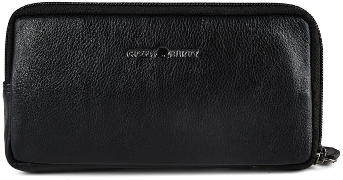 Greenburry Vintage Fanny pack Leer 19 cm - Unisex - schwarz