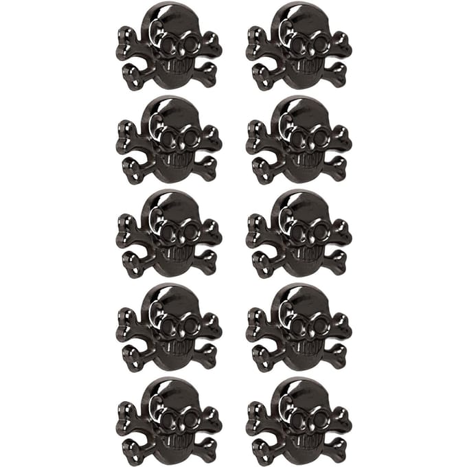 50 Sets Doodskop Klinknagels Gotische Stijl Mooie Modieuze DIY Klinknagel Accessoires voor het Maken van Schoenen black