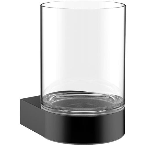 Emco flow black glass holder 272013300