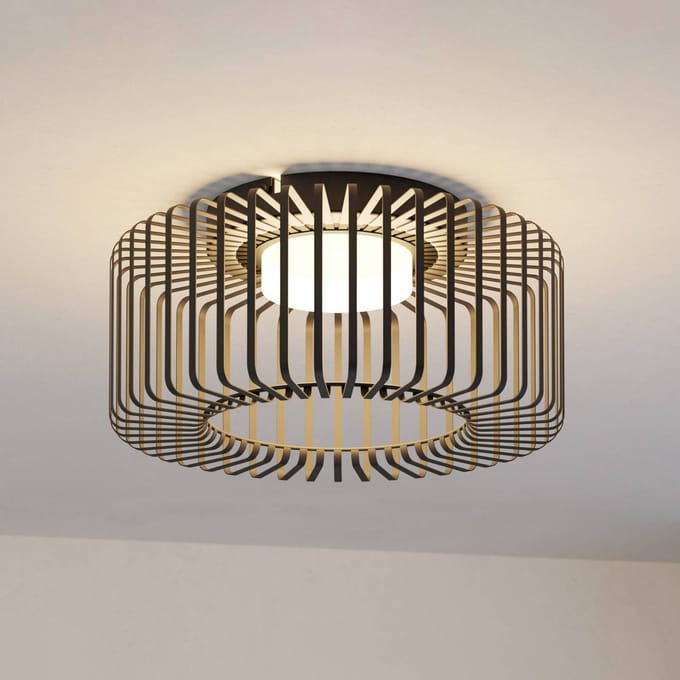 EGLO connect LED plafondlamp Ginestrone-Z, zwart, aluminium