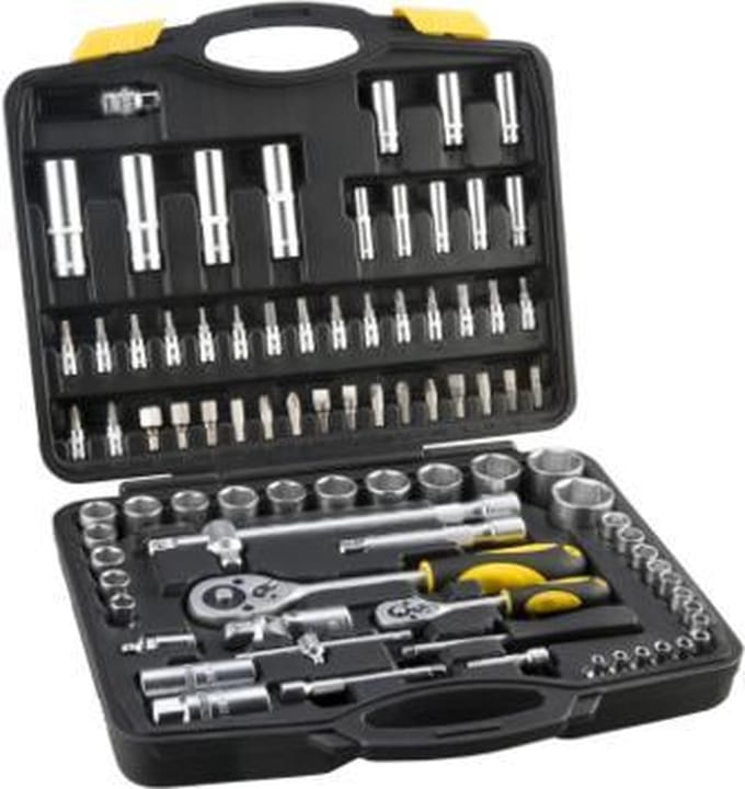 TOPEX Doppenset 86 delig, 1/4+1/2 aansluiting