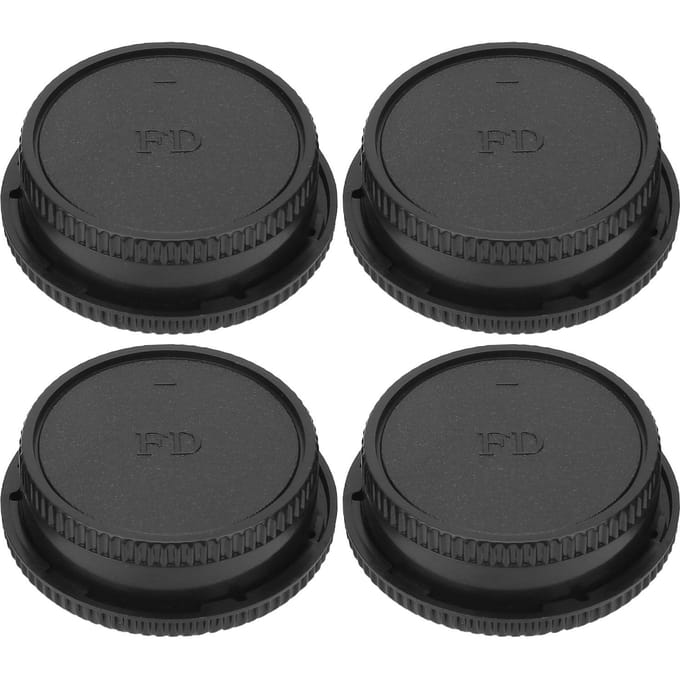 Camera Voorbodydop Achterlensdop Afdekkingsset Compatibel voor Canon FD Mount Lens en Body black