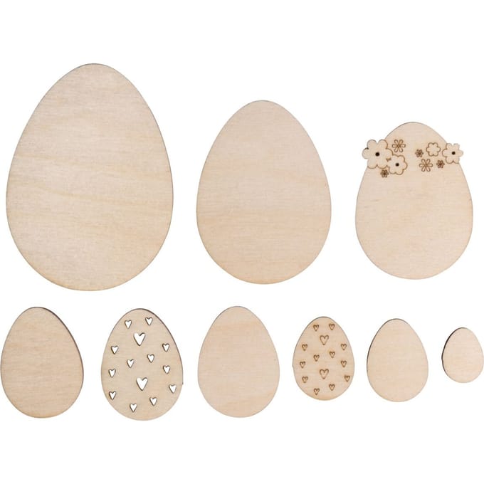 Houten strooidelen "Paaseieren mix"