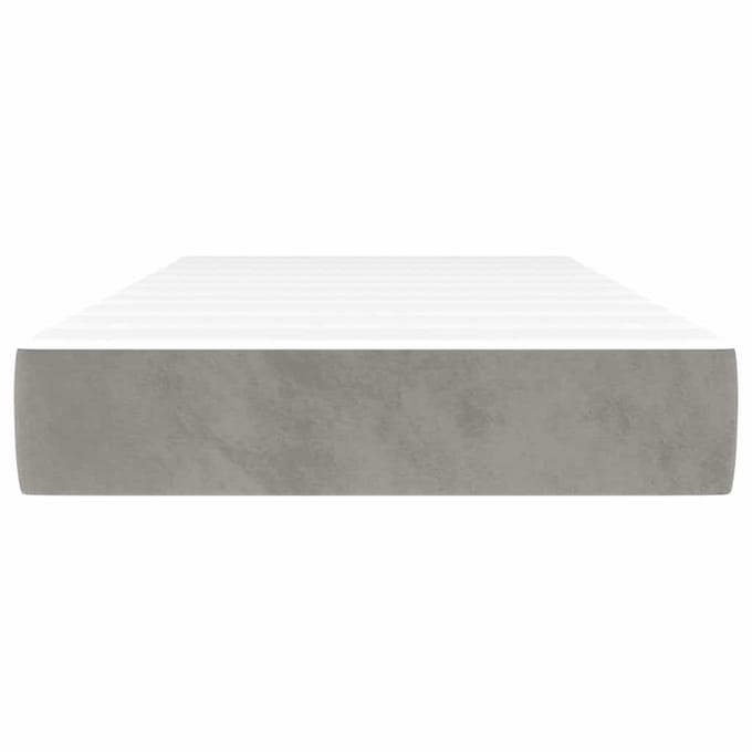 vidaXL - Pocketveringmatras - 100 - x - 220 - x - 20 - cm - Lichtgrijs