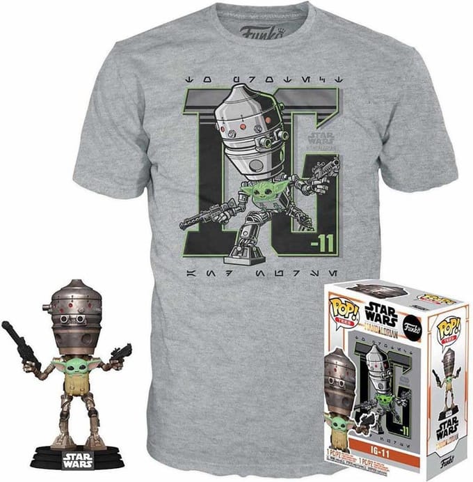 Funko Pop! & Tee Box: Star Wars The Mandalorian - 16-11 (Size XL)