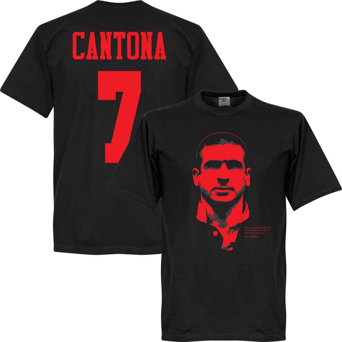 Cantona Silhouette T-Shirt - Zwart/Rood - Kinderen - 152