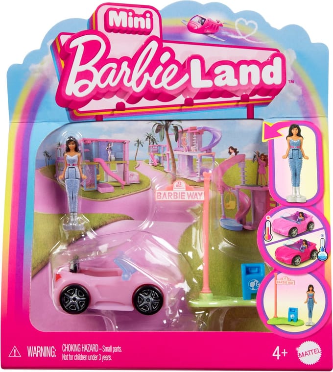 Barbie Mini BarbieLand - Cabrio met Barbiepop