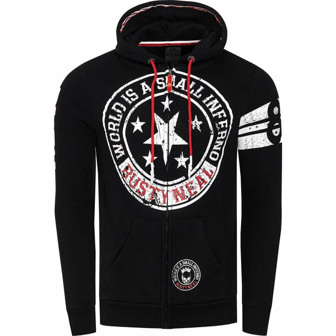 Sweatvest met prints aan de voorkant
