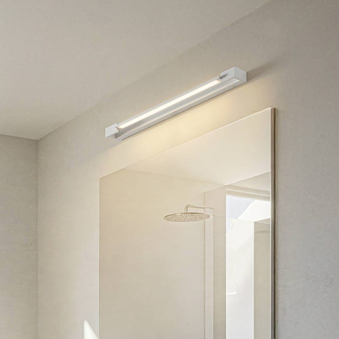 Arcchio LED wandlamp Jora, 60 cm, wit, zwenkbaar, IP44