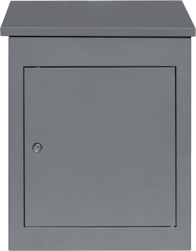 Veilige brievenbus - grijs - 56x43,5x34,5cm - incl. 2 sleutels