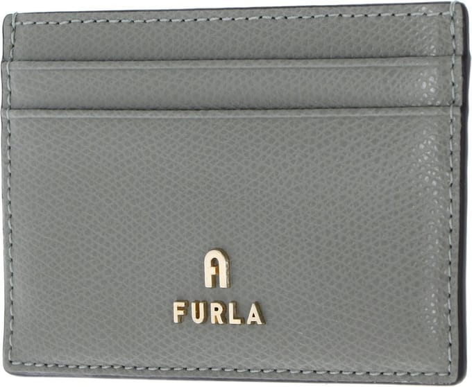 FURLA Leren Kaarthouder Camelia Card Case Agave Grijs