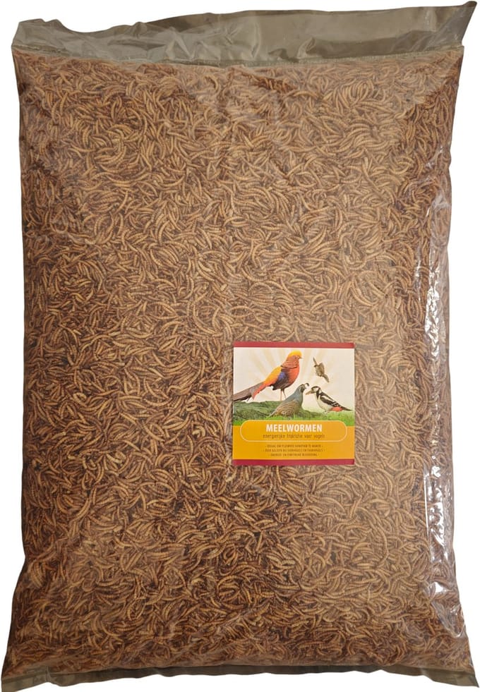 Voerwaarts Meelwormen gedroogd - 10kg - vogelvoer - visvoer