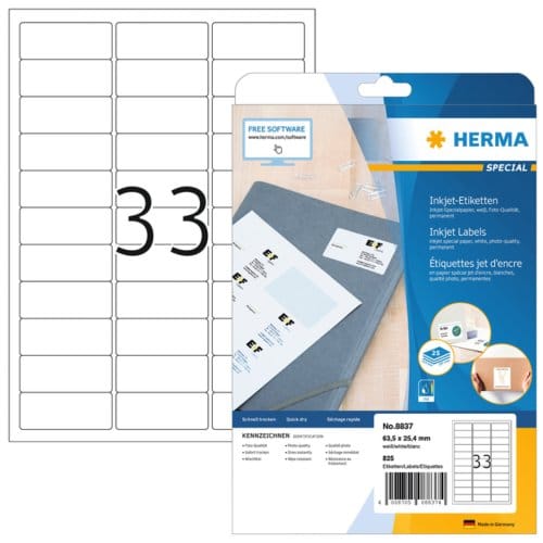 HERMA 8837 Wit Zelfklevend printerlabel printeretiket