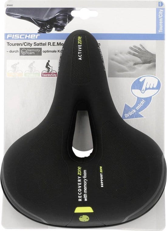 FISCHER FAHRRAD R.E.Med MEMORY FOAM Zadel Zwart