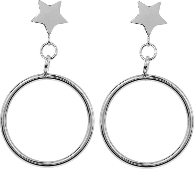Behave - Oorhangers zilverkleur ster - Minimal chic voor elke dag