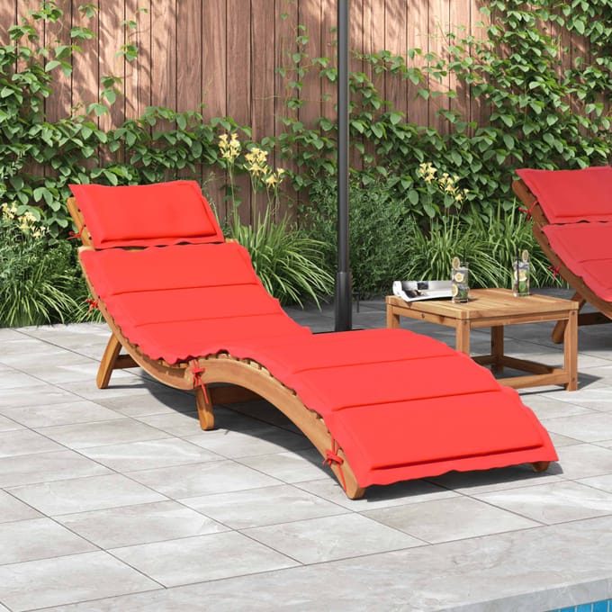 vidaXL | Ligbed | met kussen taupe 55 x 184 x 64cm Massief Acaciahout