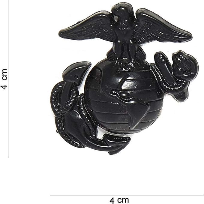 Embleem metaal USMC zwart pin