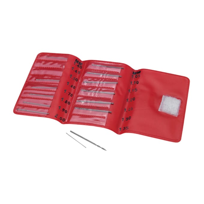 Mini-borenset HSS, 15-delig, voor precisieboren