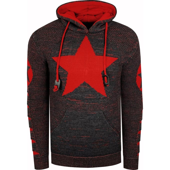 Grof gebreide hoodie