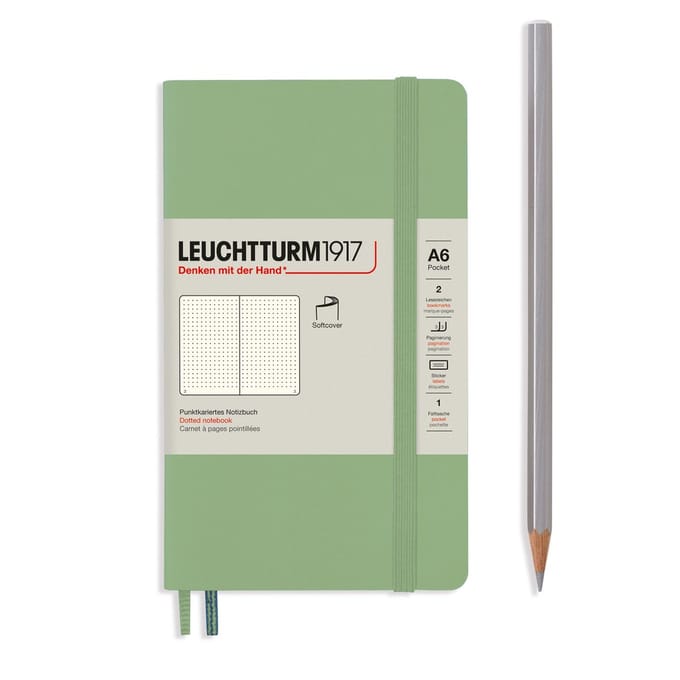 Leuchtturm1917 A6 Pocket Notitieboek dotted Softcover Sage